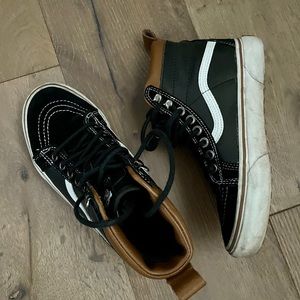 Gently worn high top shearling black Vans